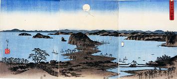 歌川広重　「武陽金沢八勝夜景」(ベルギー王立美術歴史博物館蔵)