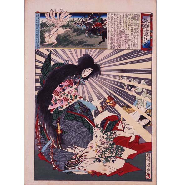 「東絵昼夜競 玉藻前」明治19年