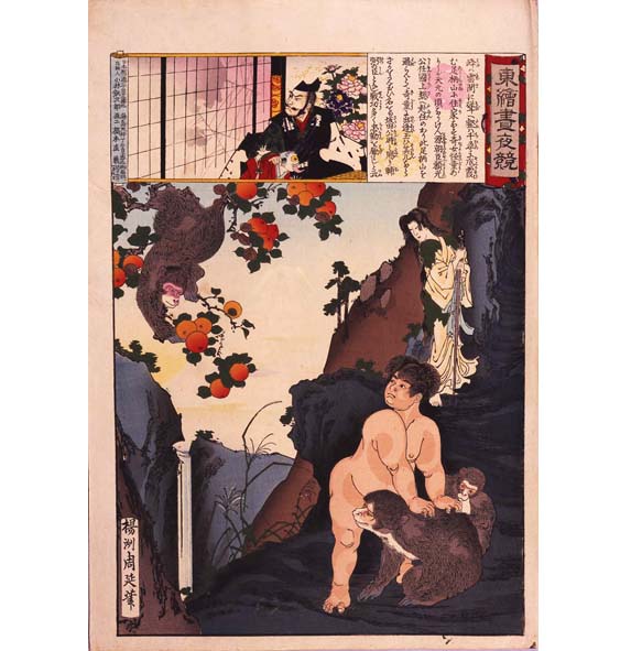 「東絵昼夜競 足柄金時侍」明治19年