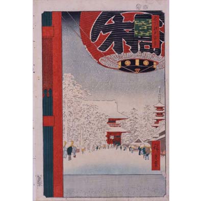 歌川広重「名所江戸百景 浅草金龍山」