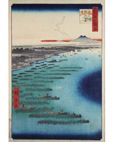 歌川広重「名所江戸百景　南品川鮫洲海岸」