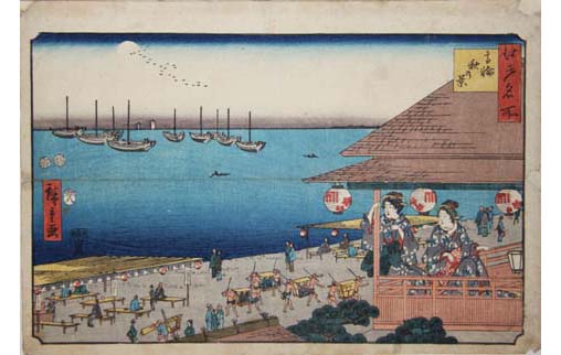 小林清親「猫と提灯」（前期）