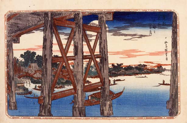 歌川広重「東都名所 両国之宵月」(前期展示)