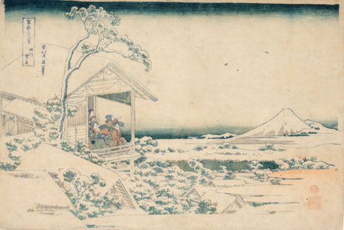 葛飾北斎 「冨嶽三十六景 礫川雪ノ旦」(前期展示)